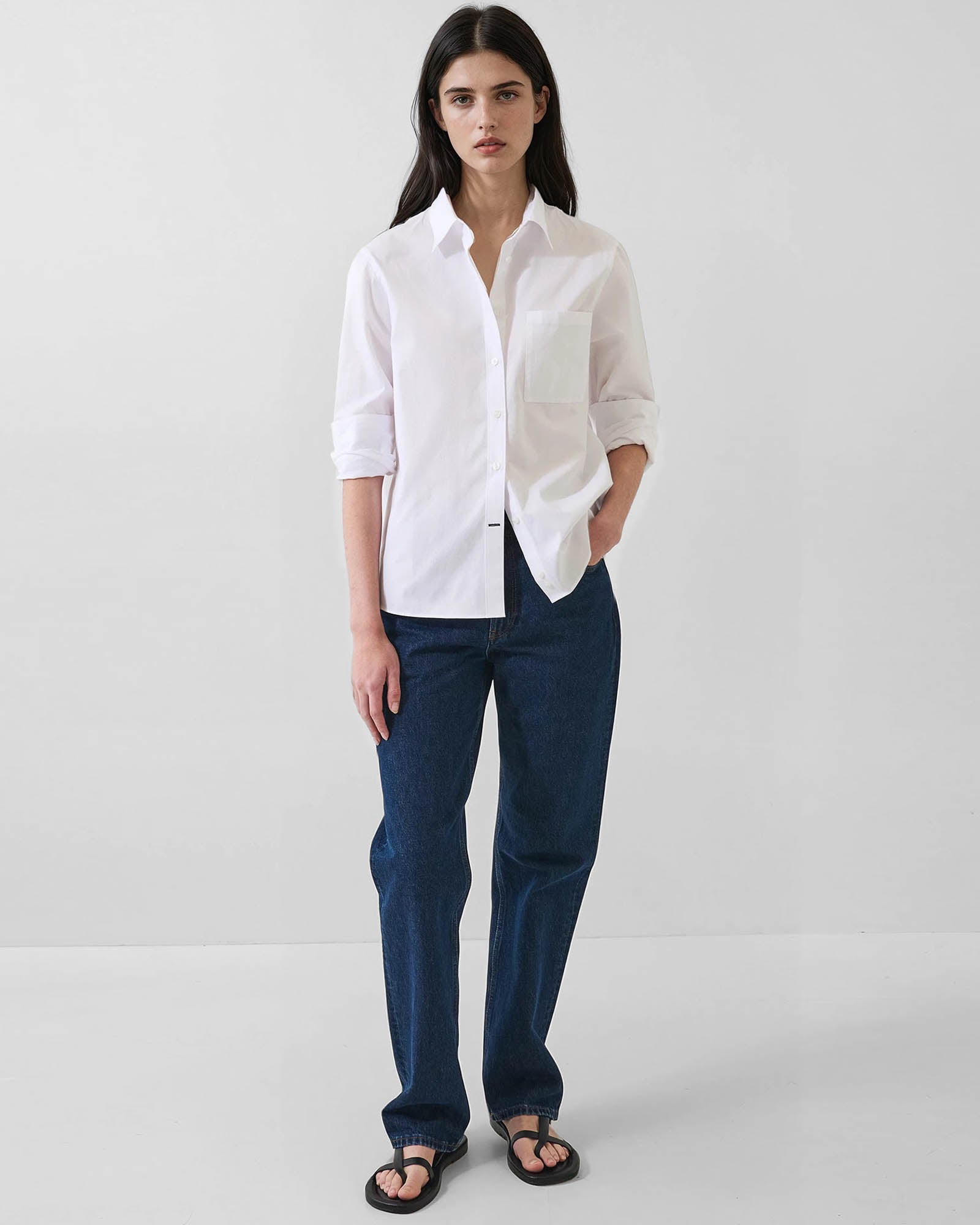 Cotton Boyfriend Pocket Shirt