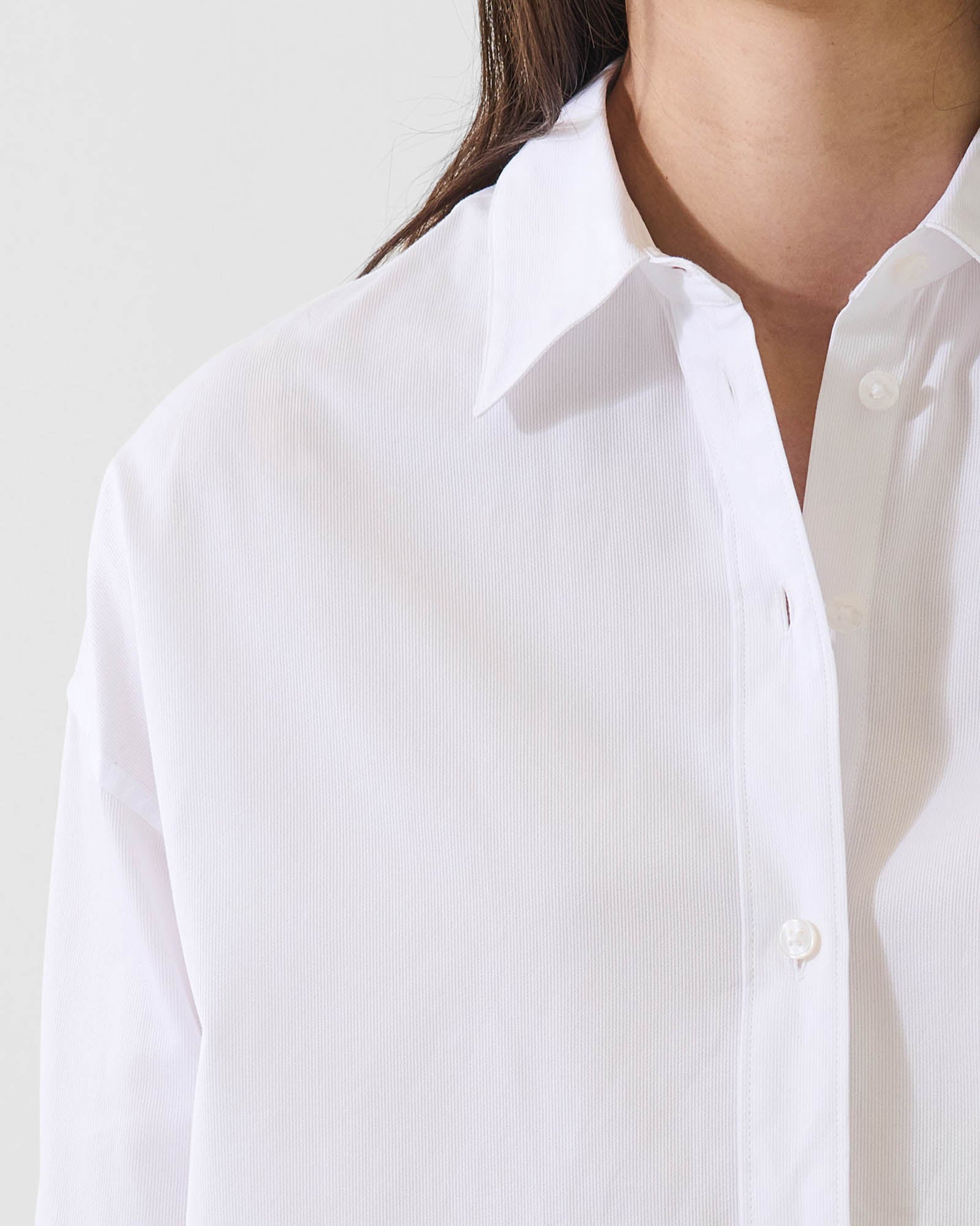 Cotton Stripe Boxy Shirt