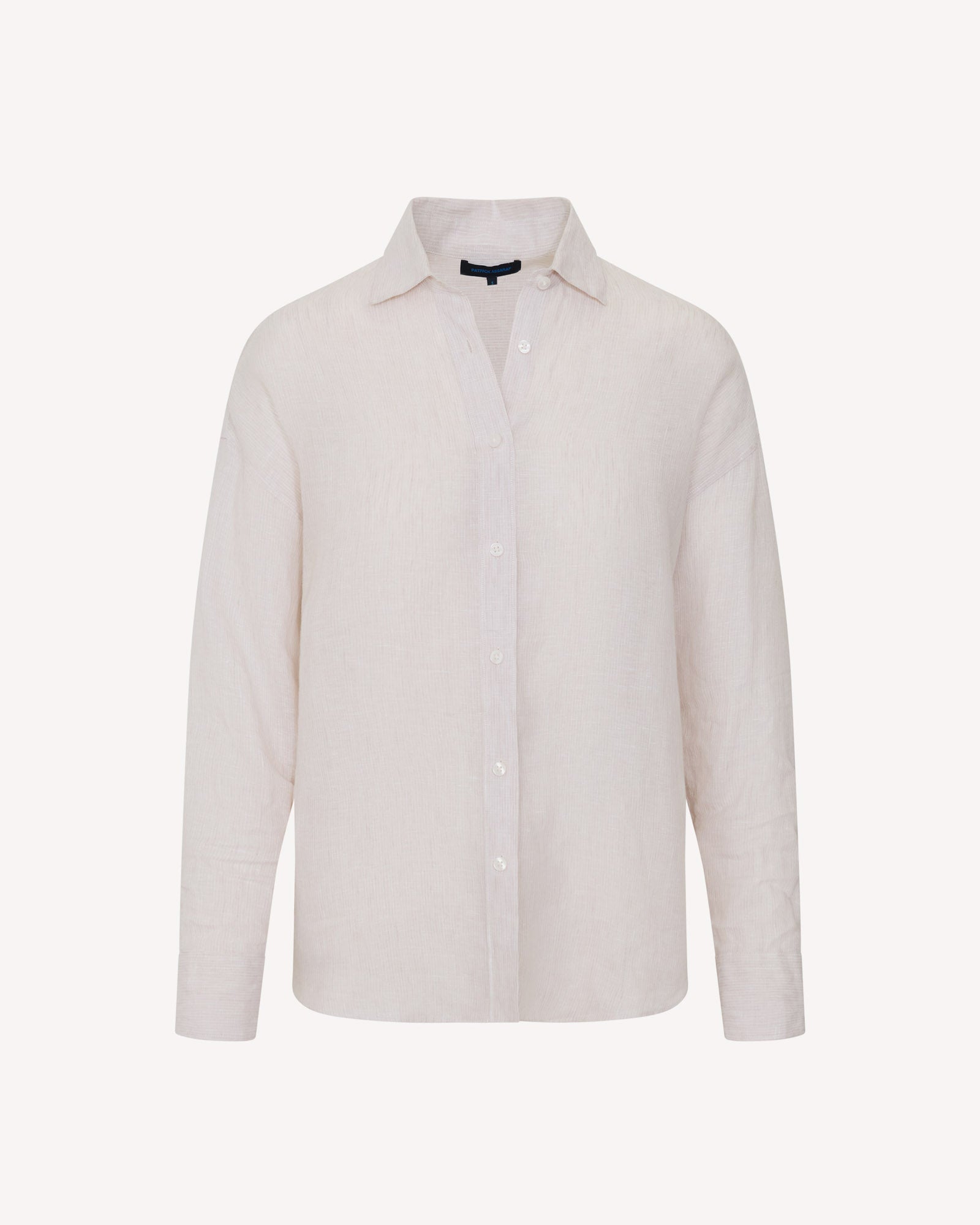 Linen Stripe Boyfriend Shirt