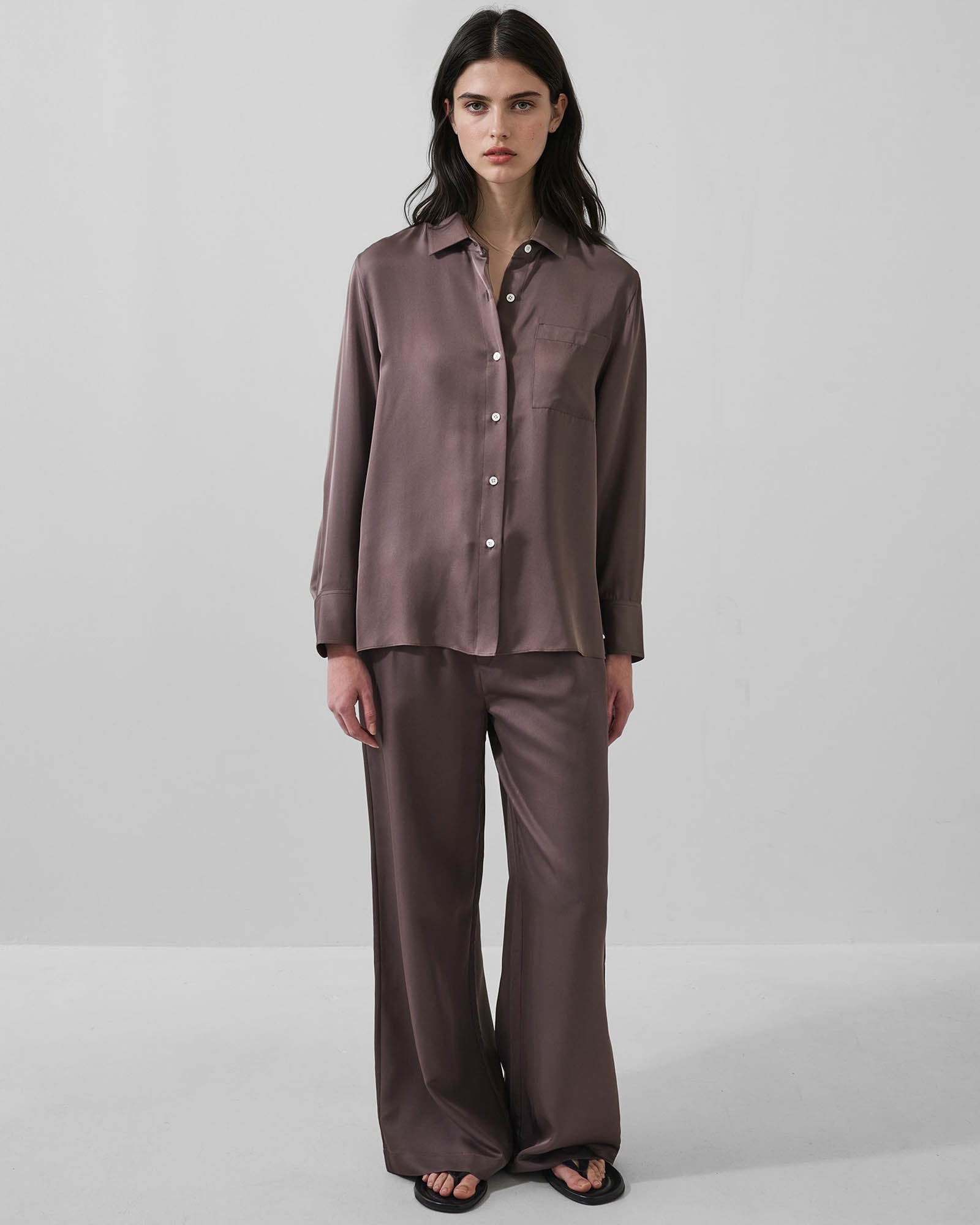 Silk Satin Drawstring Pant