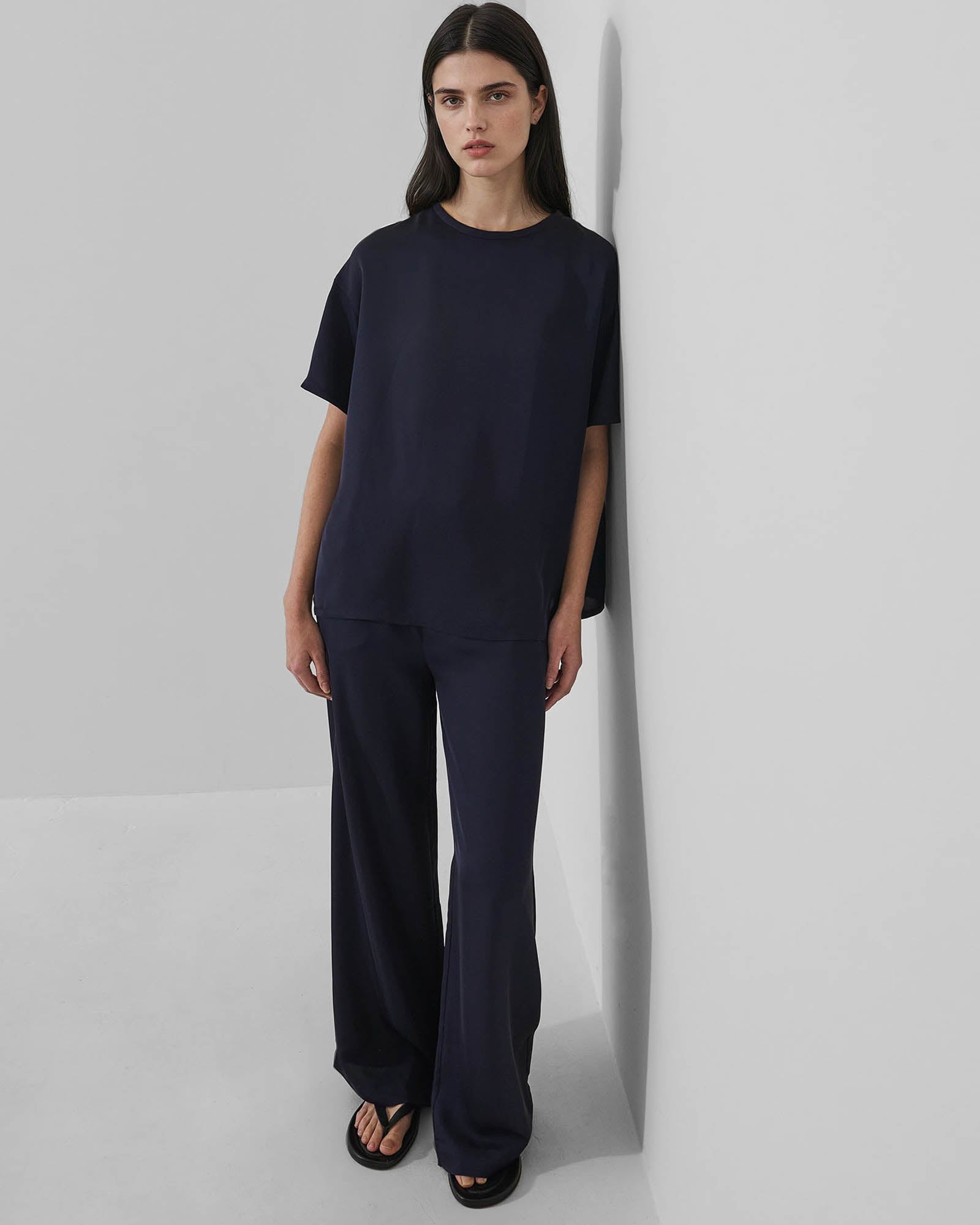 Silk Satin Drawstring Pant