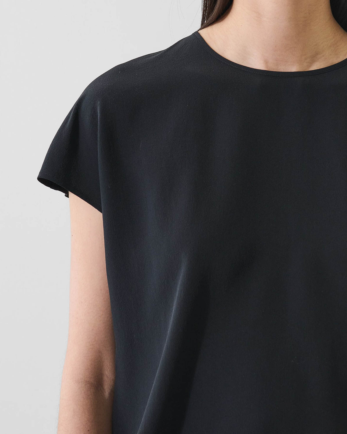 Short Sleeve Silk Dolman Tee