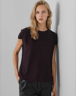 Short Sleeve Silk Dolman Tee