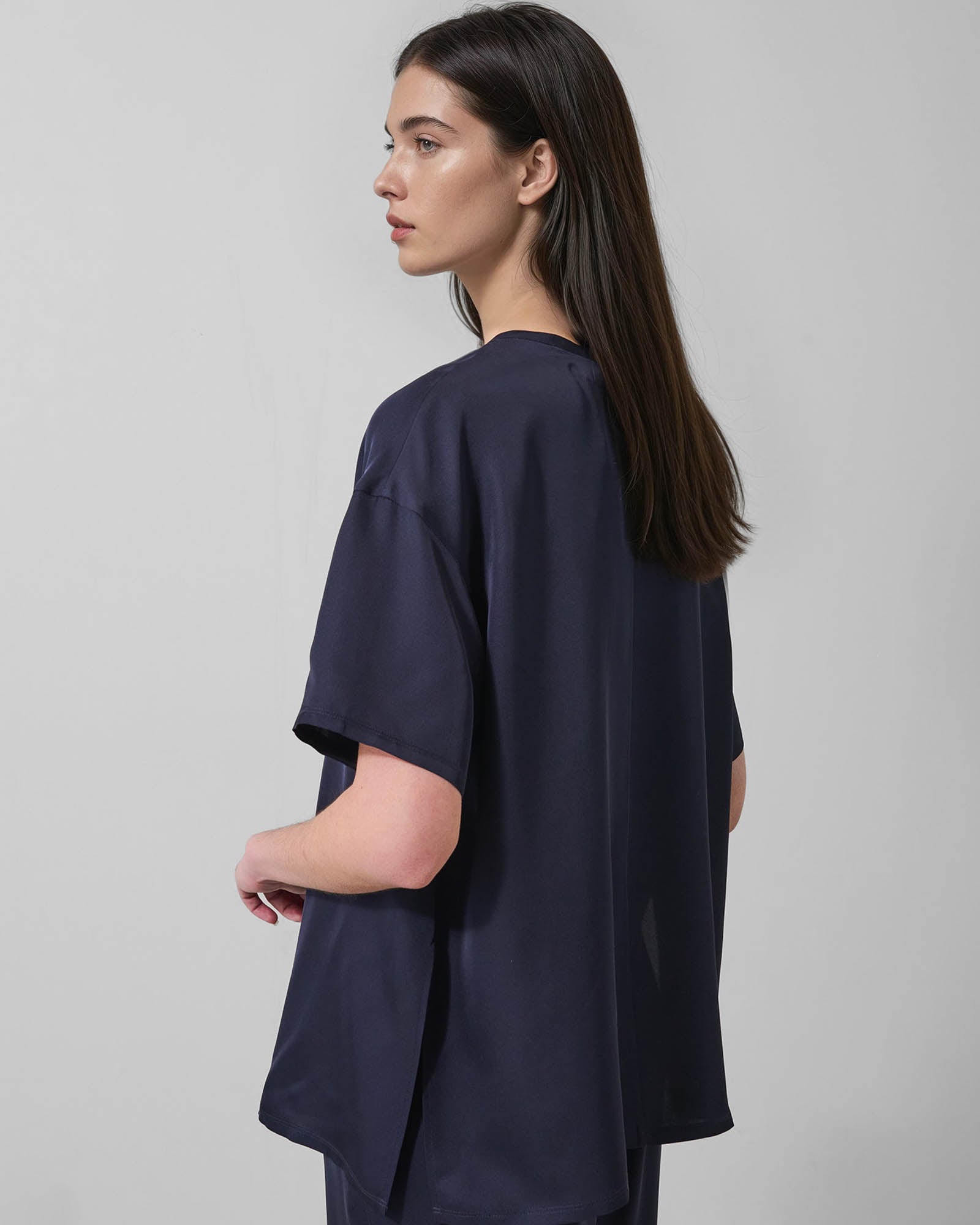 Silk Satin Oversized T-Shirt