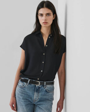 Silk Dolman Sleeve Shirt