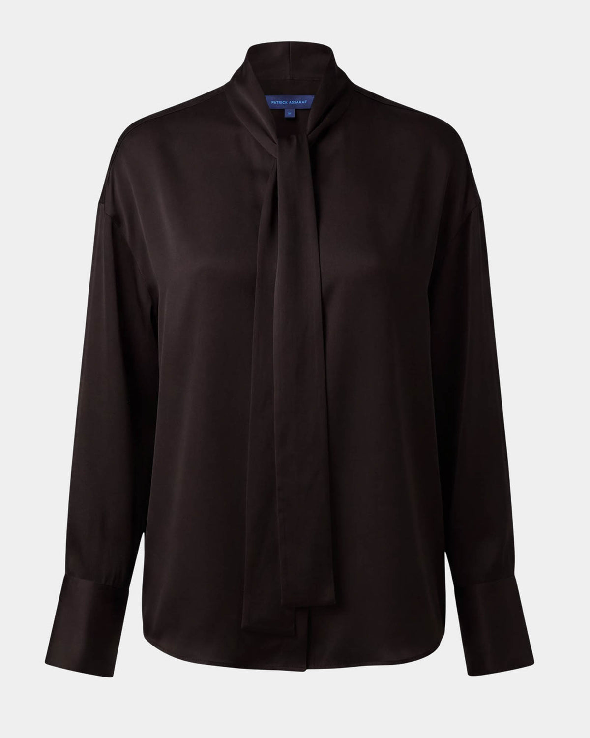 Long Sleeve Tie Neck Shirt
