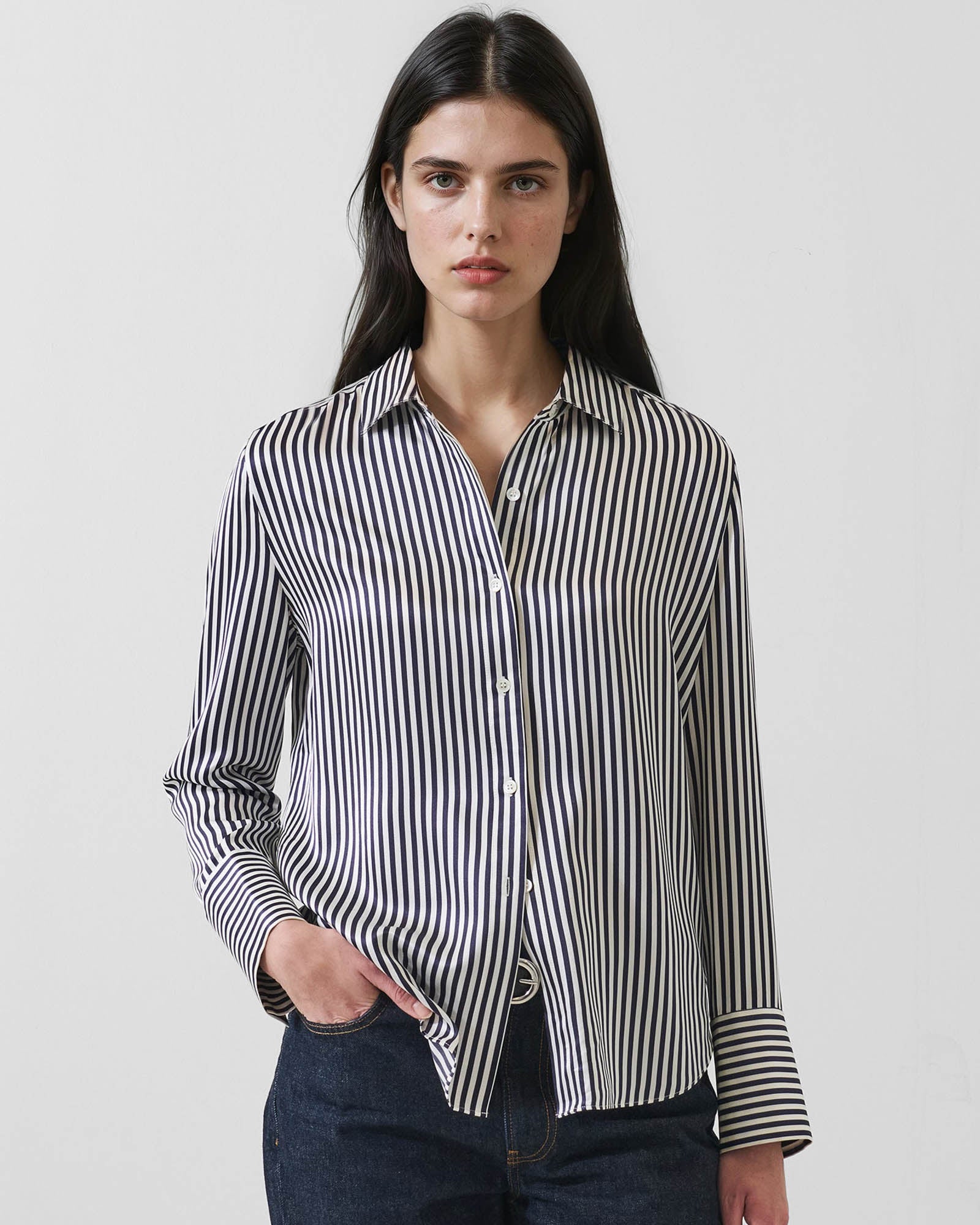 Silk Satin Relaxed Shirt