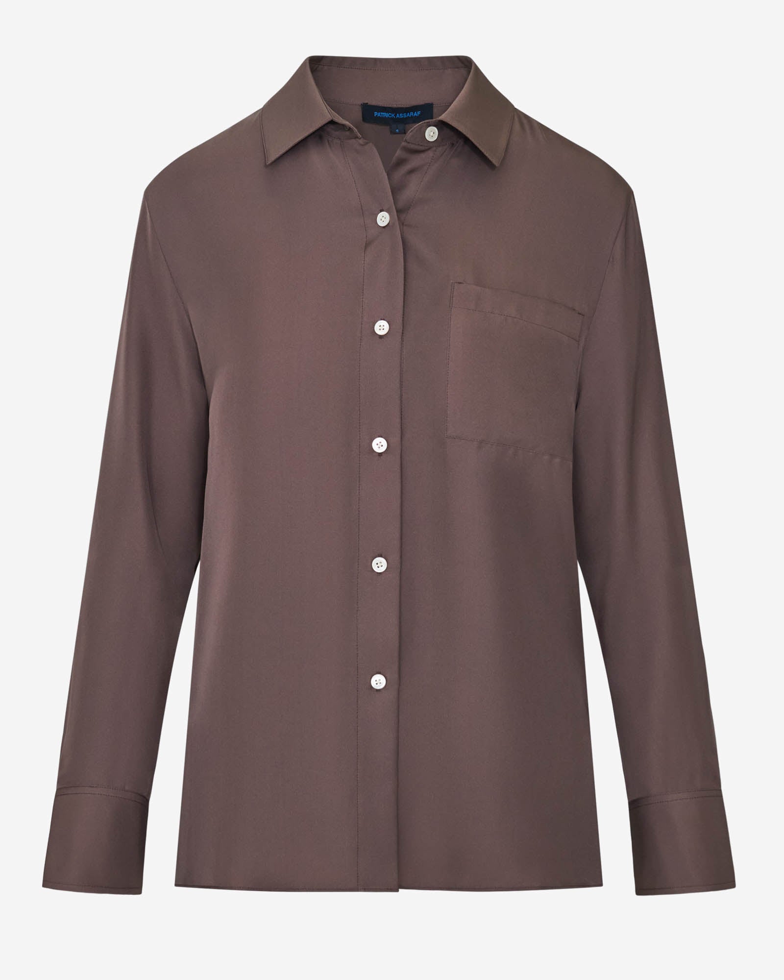 Silk Boyfriend Pocket Shirt