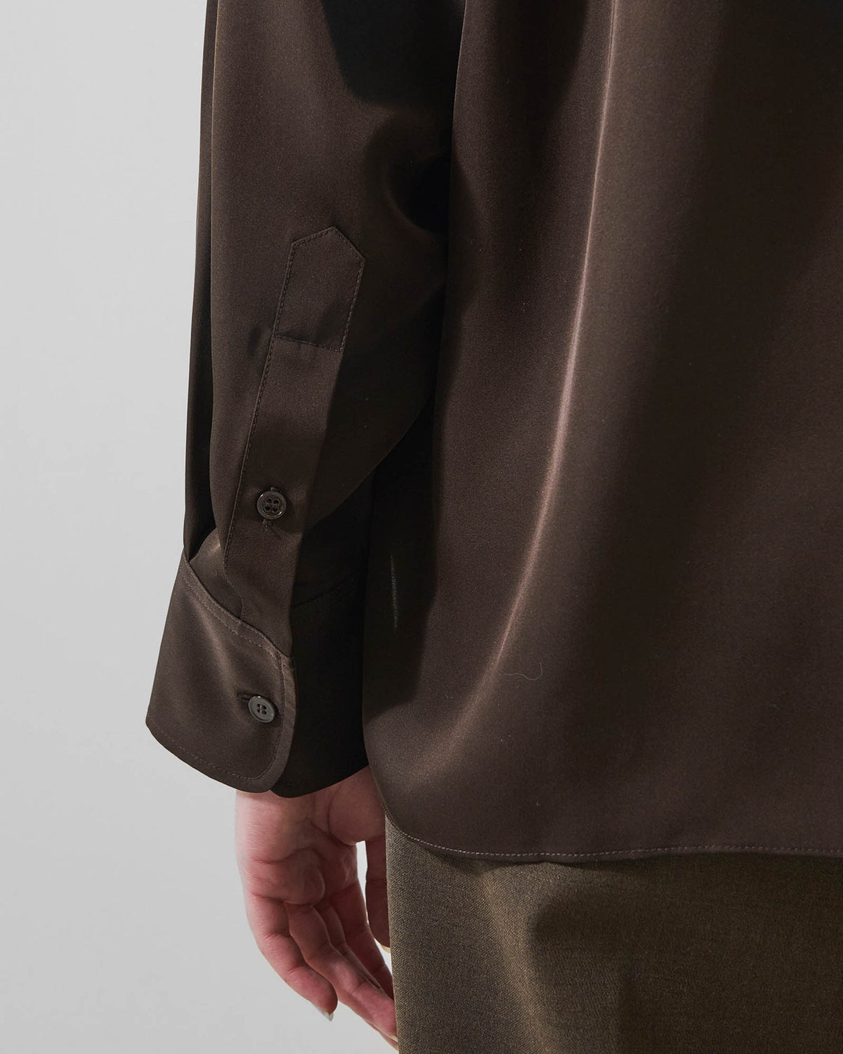 Long Sleeve Silk Pocket Shirt