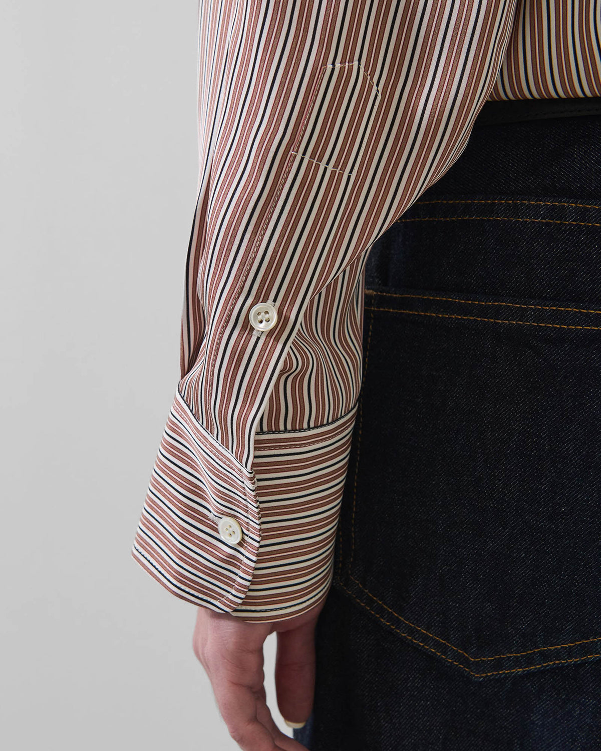 Long Sleeve Silk Pocket Shirt
