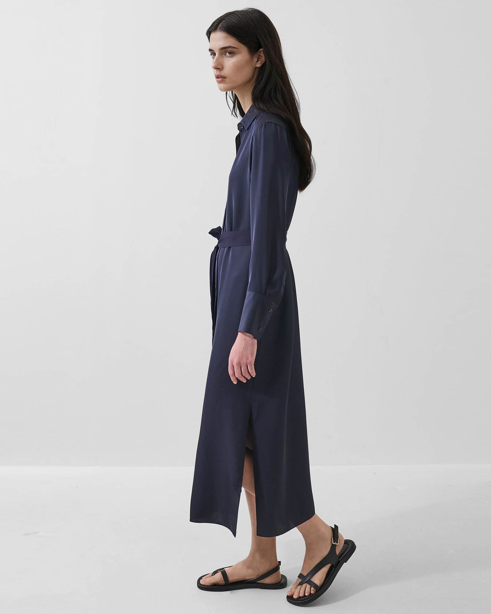 Silk Shirt Dress