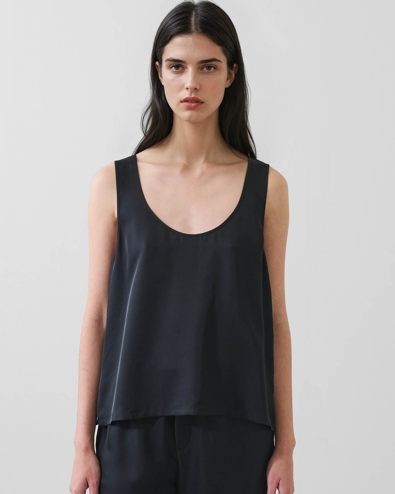 Silk Scoop Neck Tank