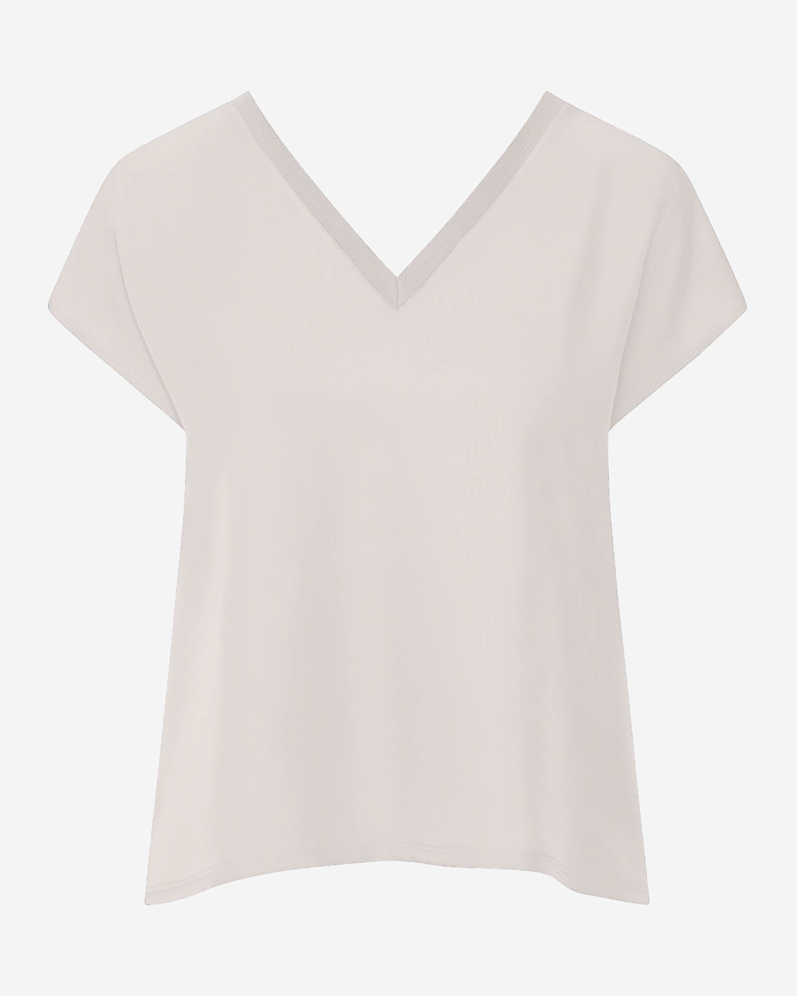 Silk Dolman V-Neck T-Shirt