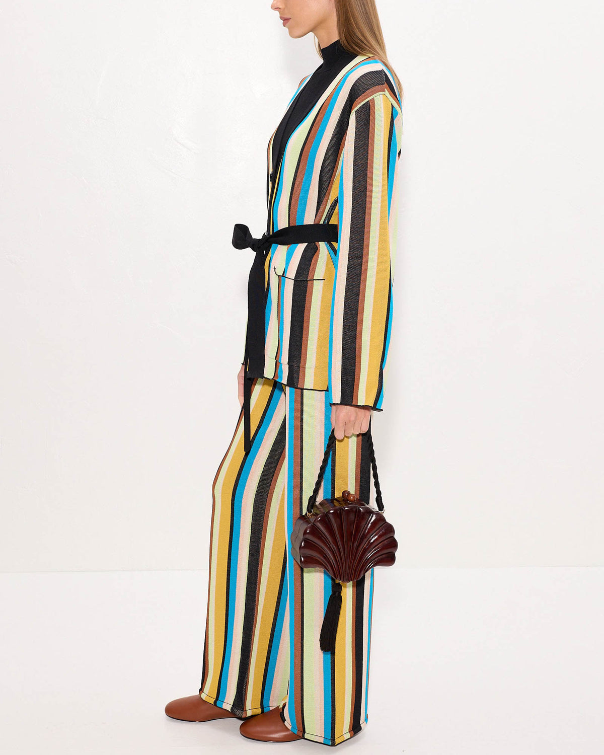 Max Belted Knit Cardigan