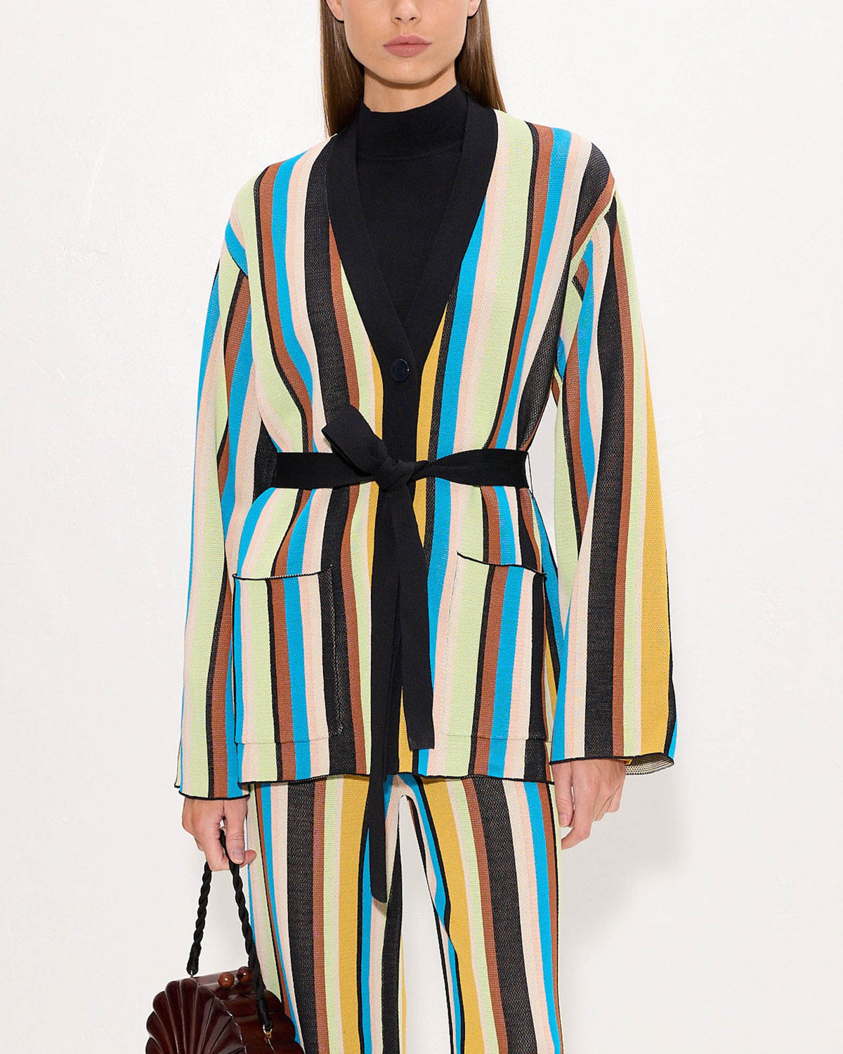 Max Belted Knit Cardigan