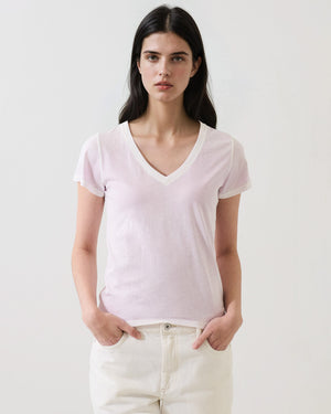 Short Sleeve Reverse V-Neck Tee