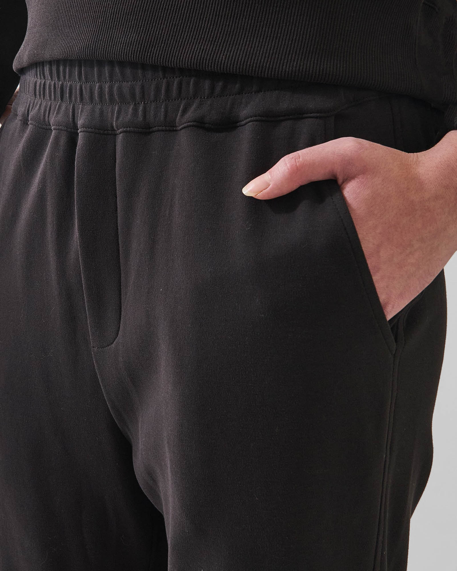 Brushed Pima Cotton Tapered Pant