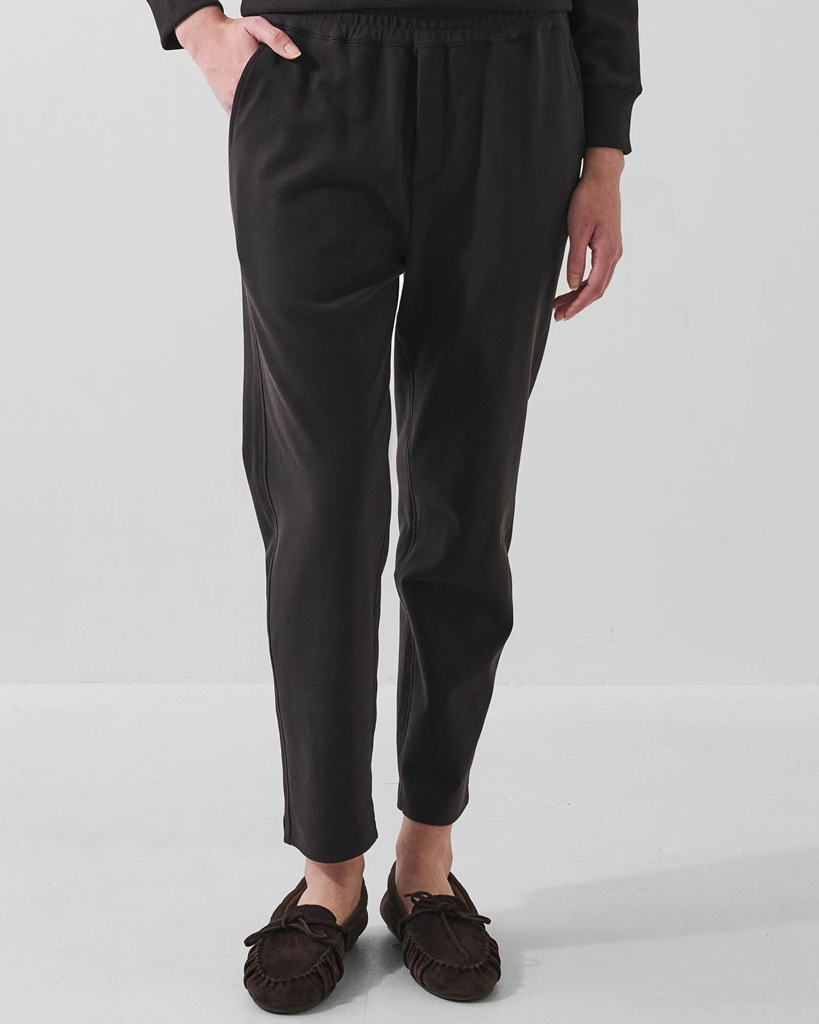 Brushed Pima Cotton Tapered Pant