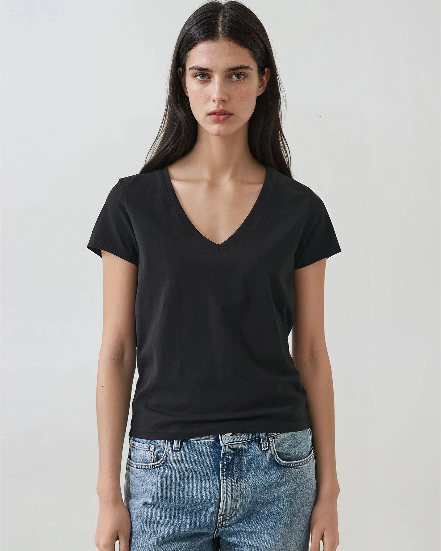 Stretch Slim V-Neck T-Shirt