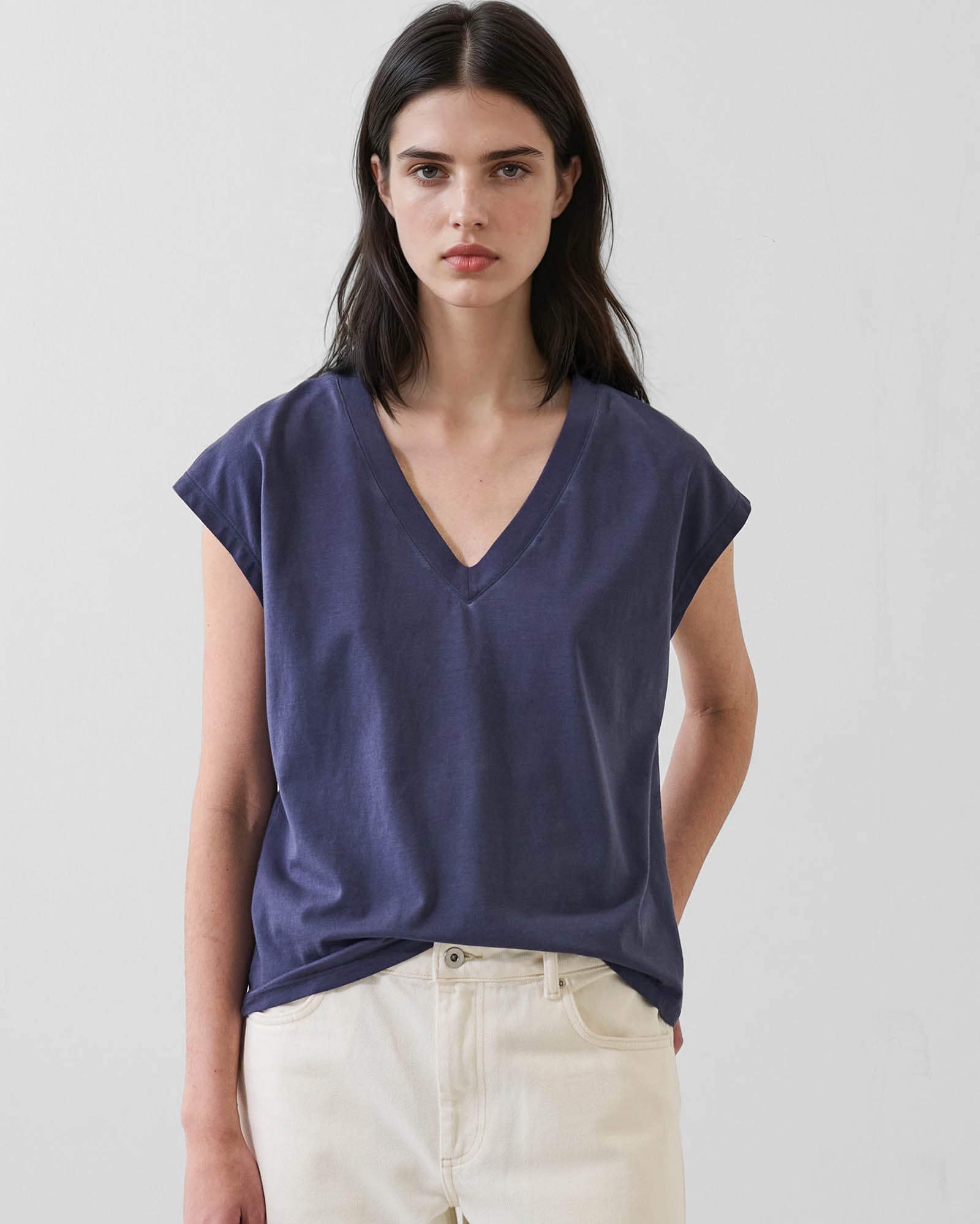Sublime Reactive Pima Cotton Stretch Dolman V-Neck