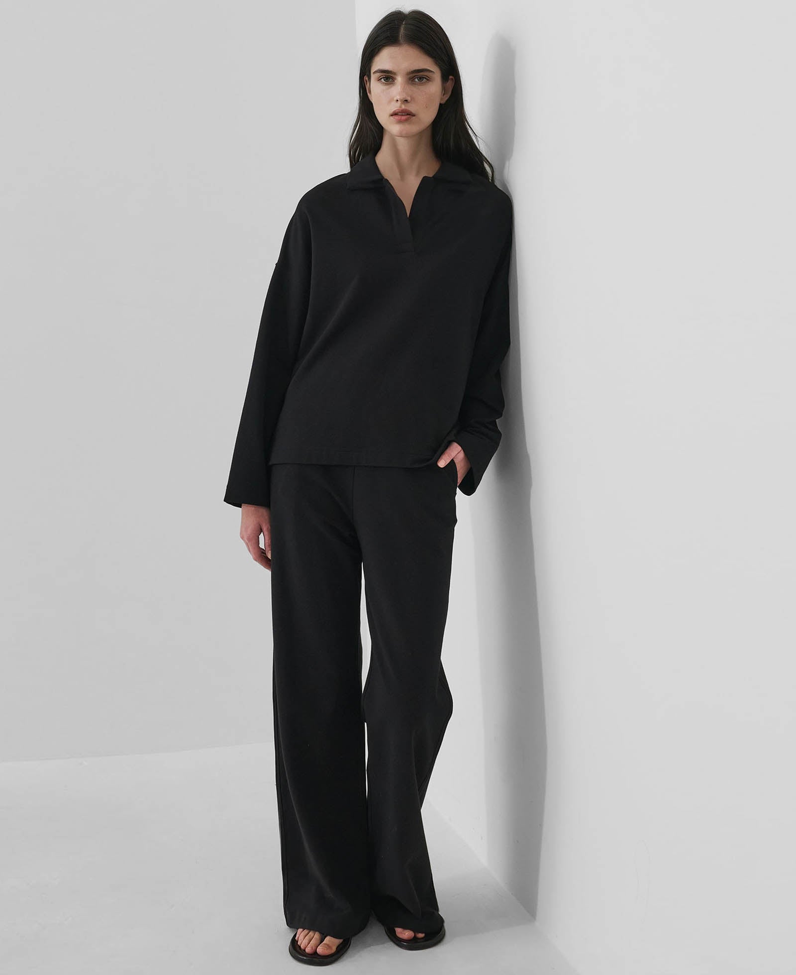 Pima Cotton French Terry Relaxed Pant