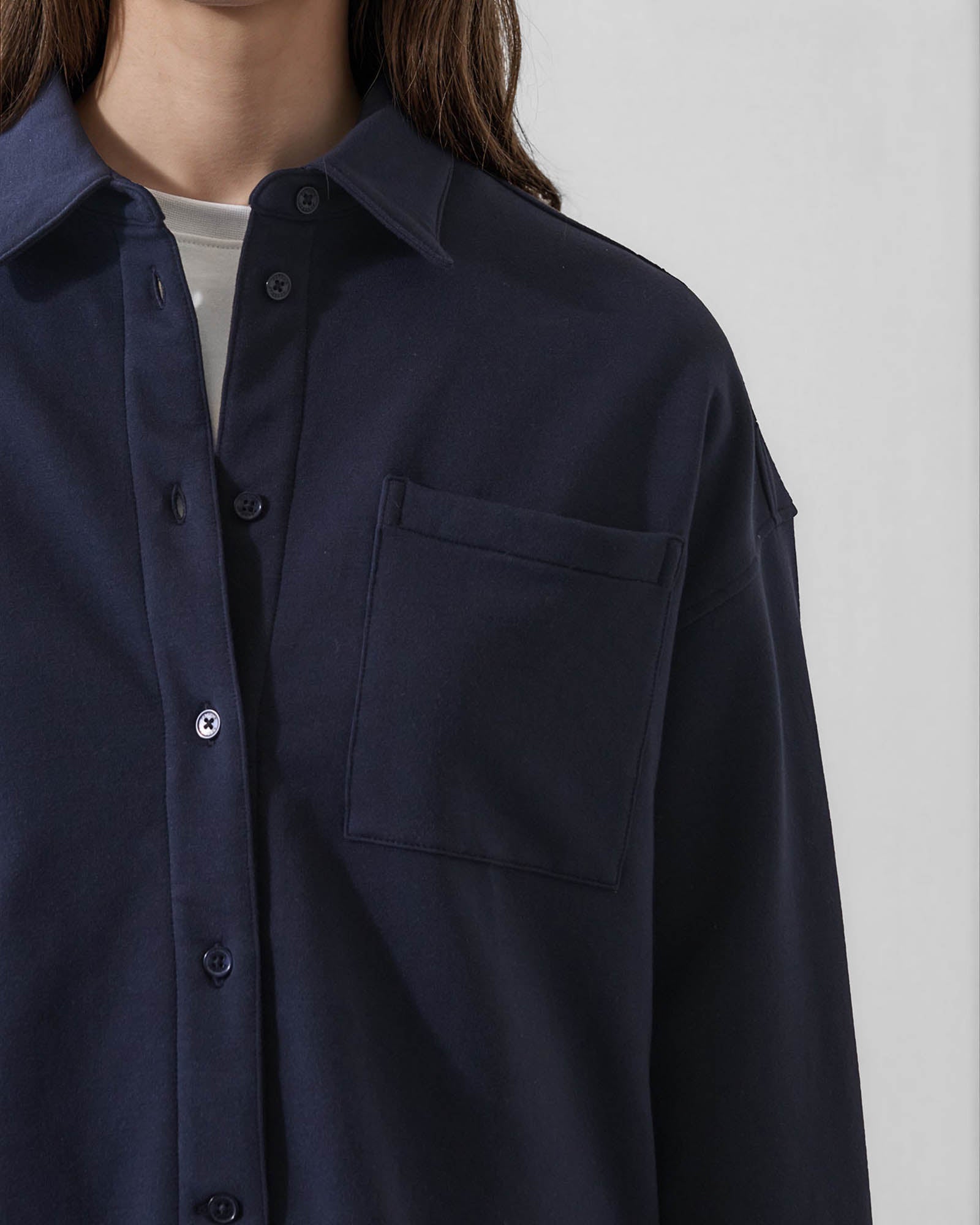 Brushed French Terry Boxy Shirt