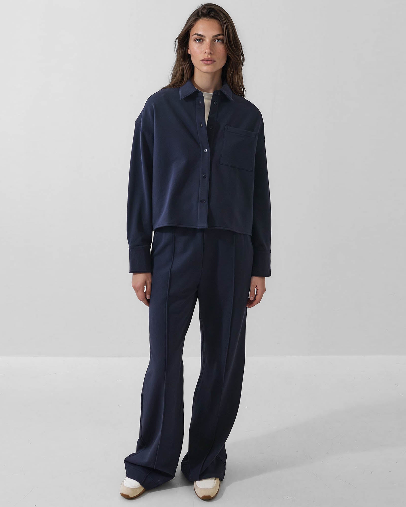 Brushed French Terry Boxy Shirt