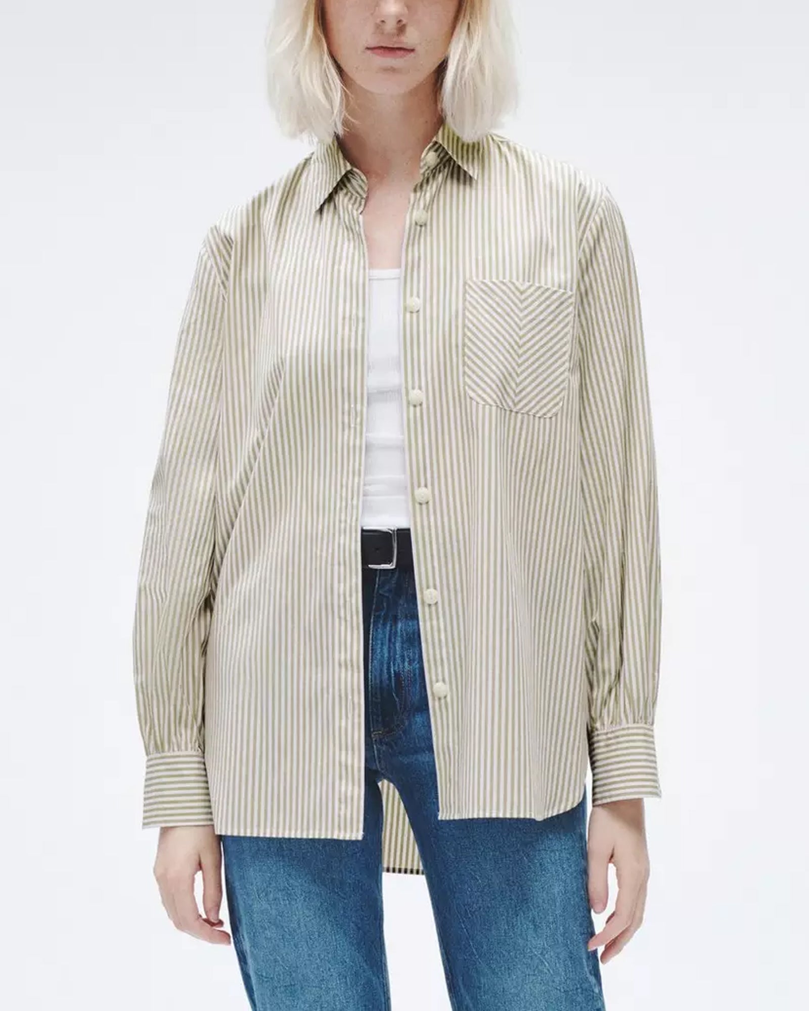 Maxine Cotton Poplin Stripe Shirt