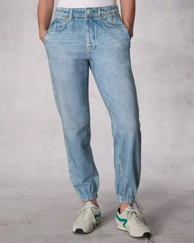 Denim Jogger Pants