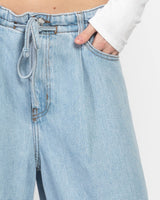 Drawstring Wide Leg Jeans