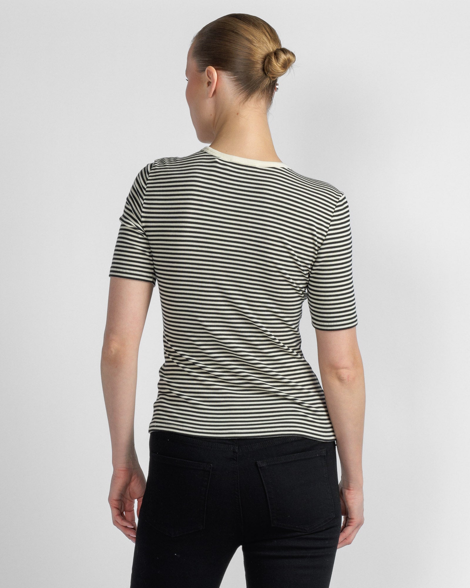 Fine Rib Crewneck T-Shirt