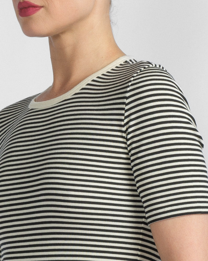Fine Rib Crewneck T-Shirt