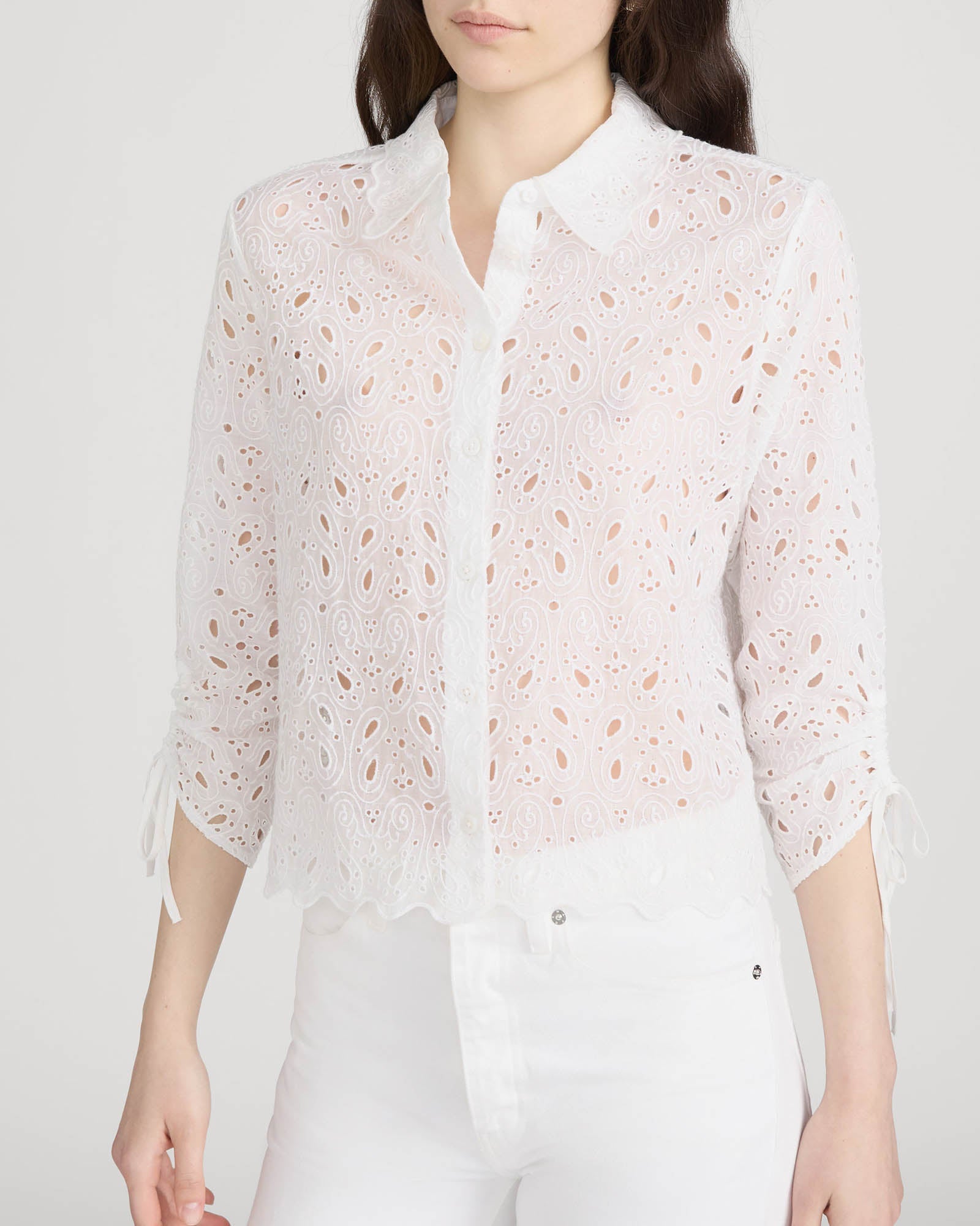Paisley Eyelet Shirt