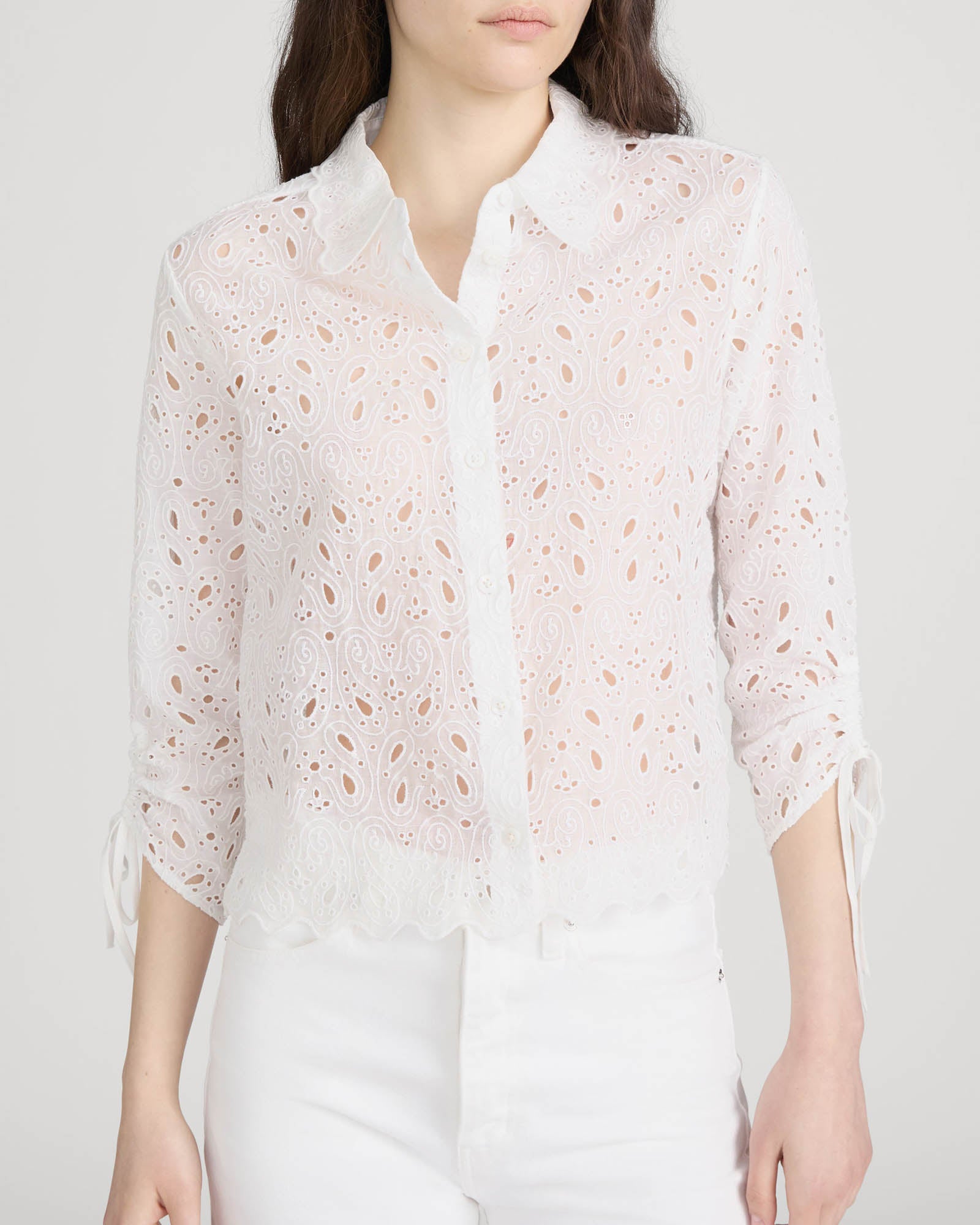 Paisley Eyelet Shirt