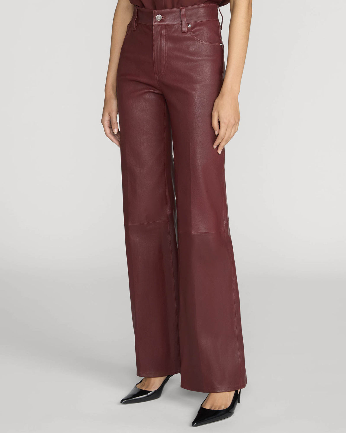 Leather Slim Palazzo Pant
