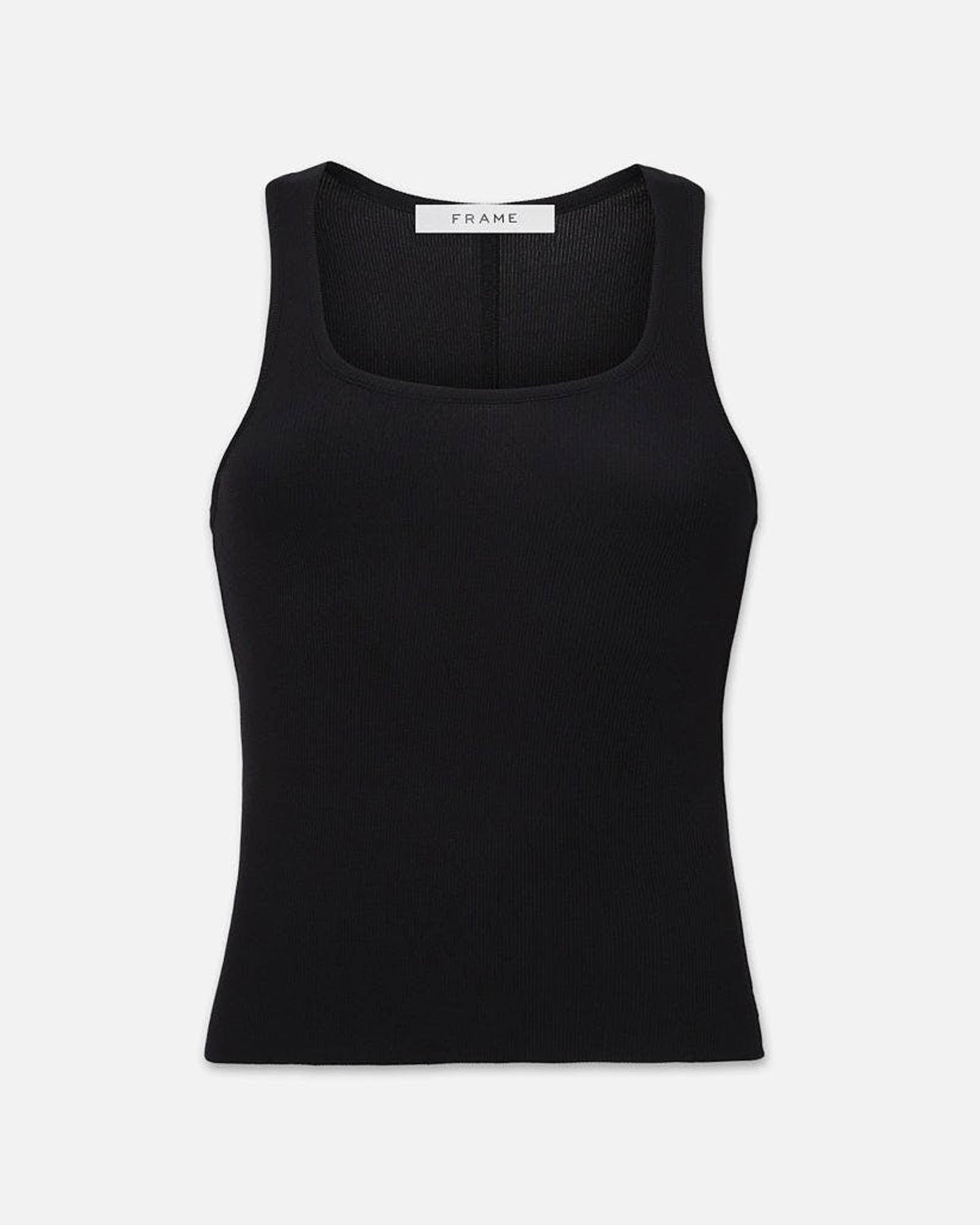 FRAME Rib Scoop Neck Top