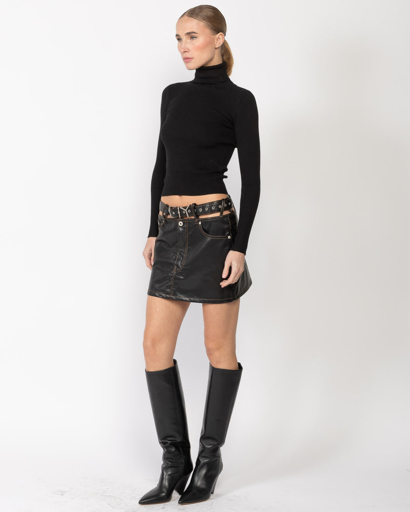 Y Belt Mini Skirt