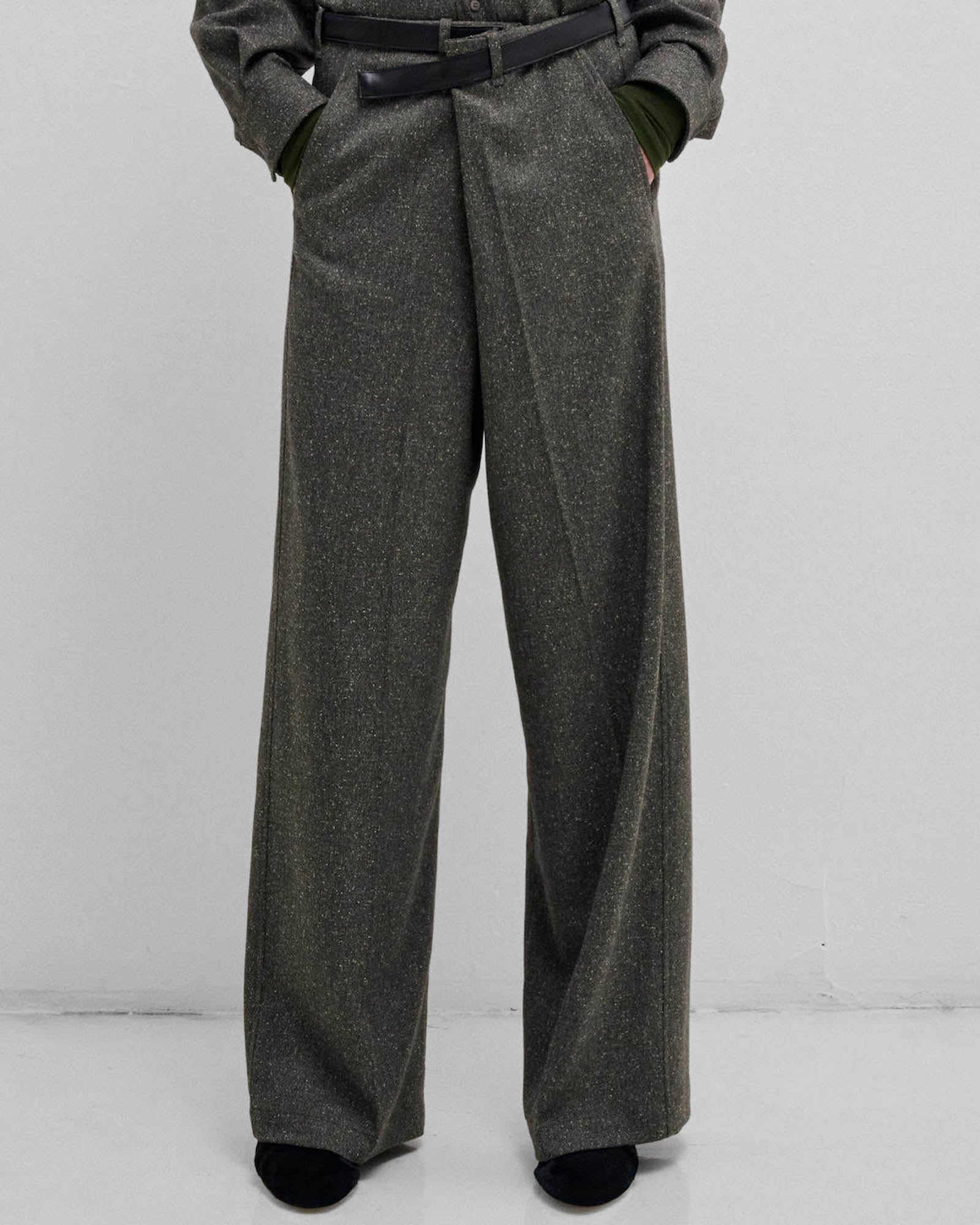 Gaia Leather Belt Pant