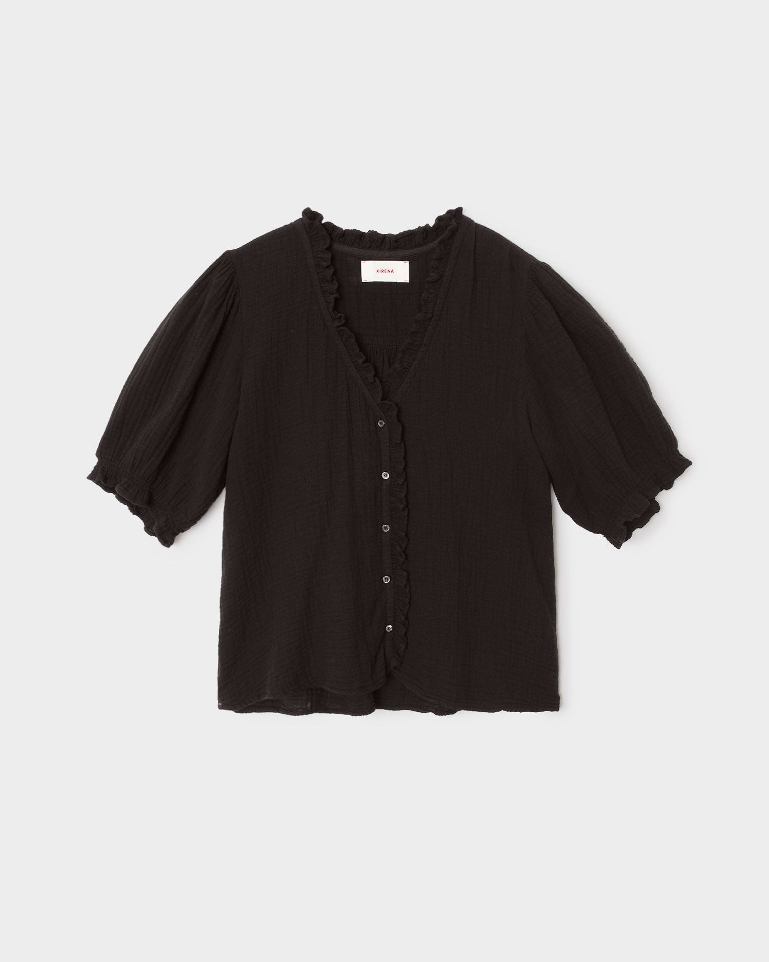 Black Jenna Gauze Shirt