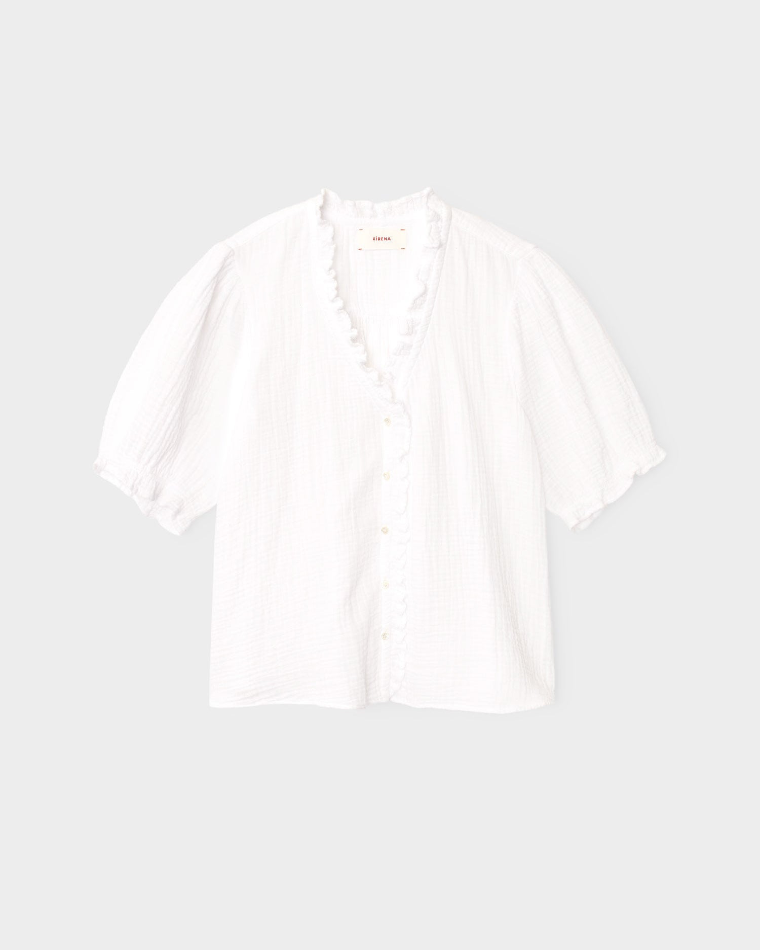 White Jenna Gauze Shirt