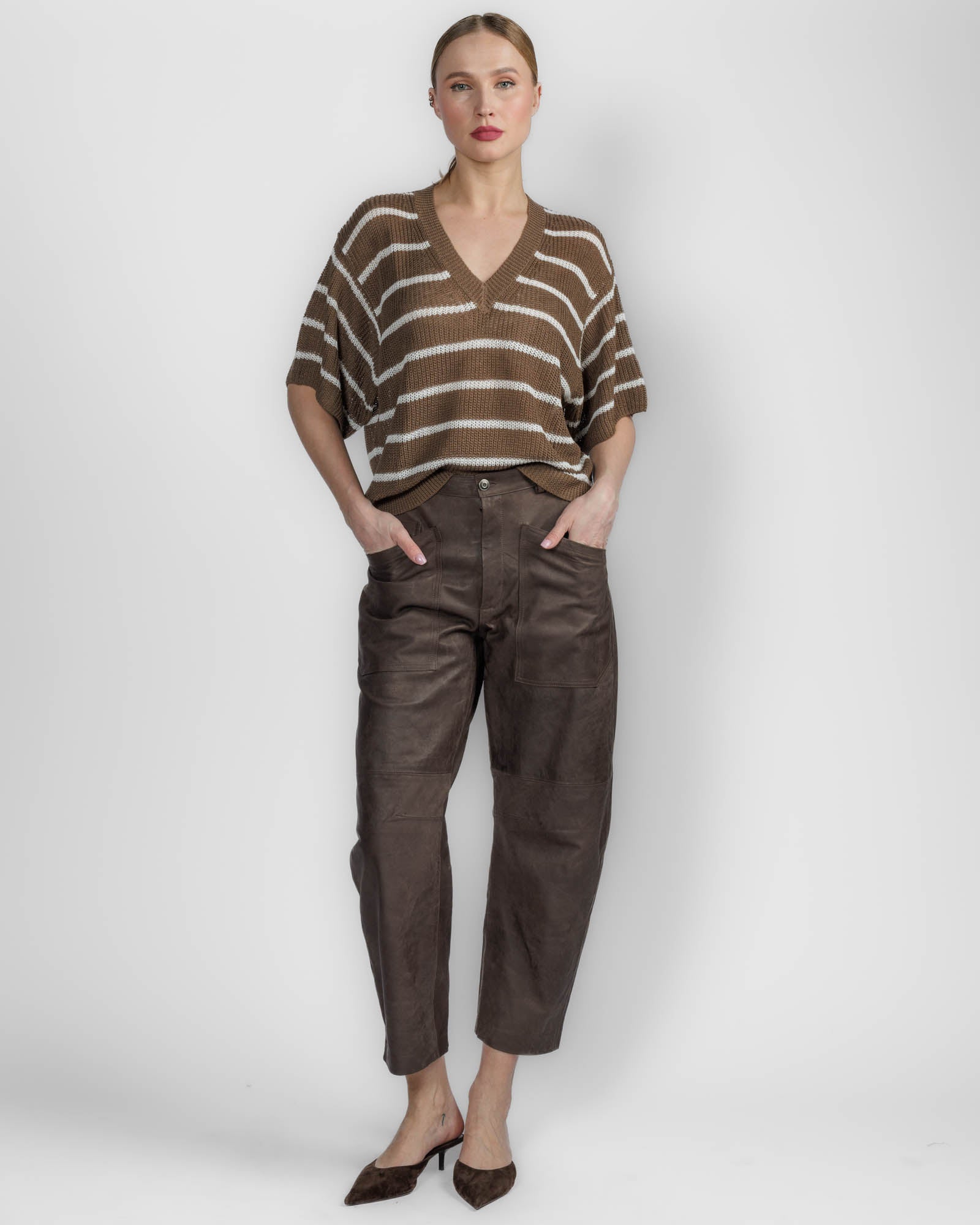 Stripe V-Neck Sweater