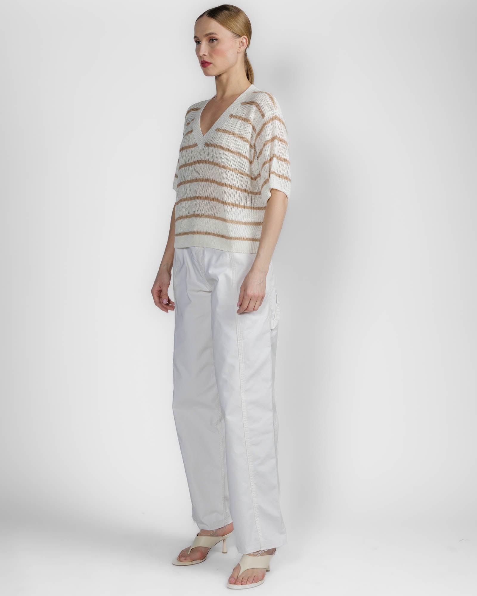 Stripe V-Neck Sweater