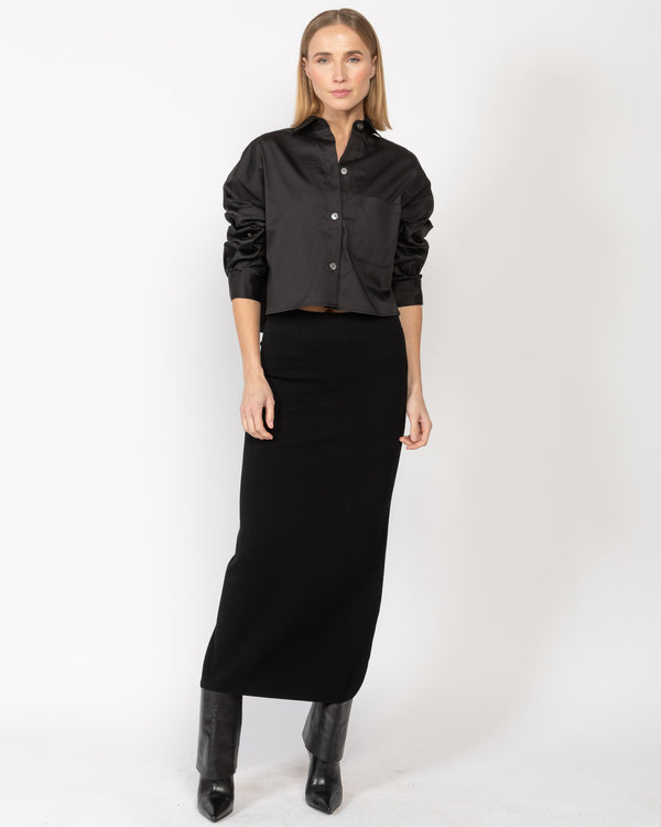 AMUR Renata Cable Knit Cotton/Wool Blend Midi Skirt Pecan Women's Medium  NWT 
