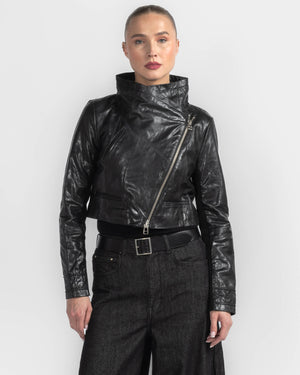 Crop Leather Jacket