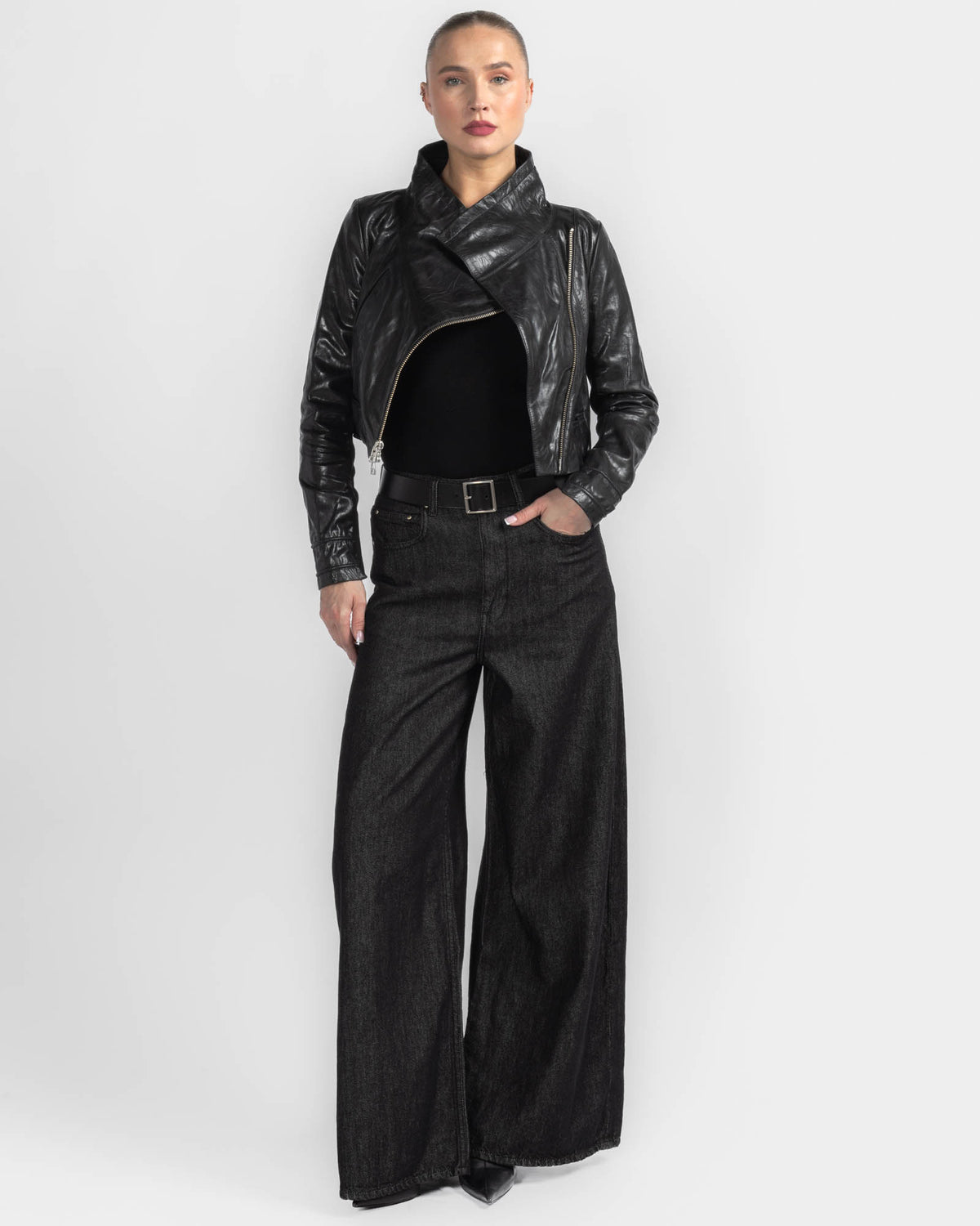 Crop Leather Jacket