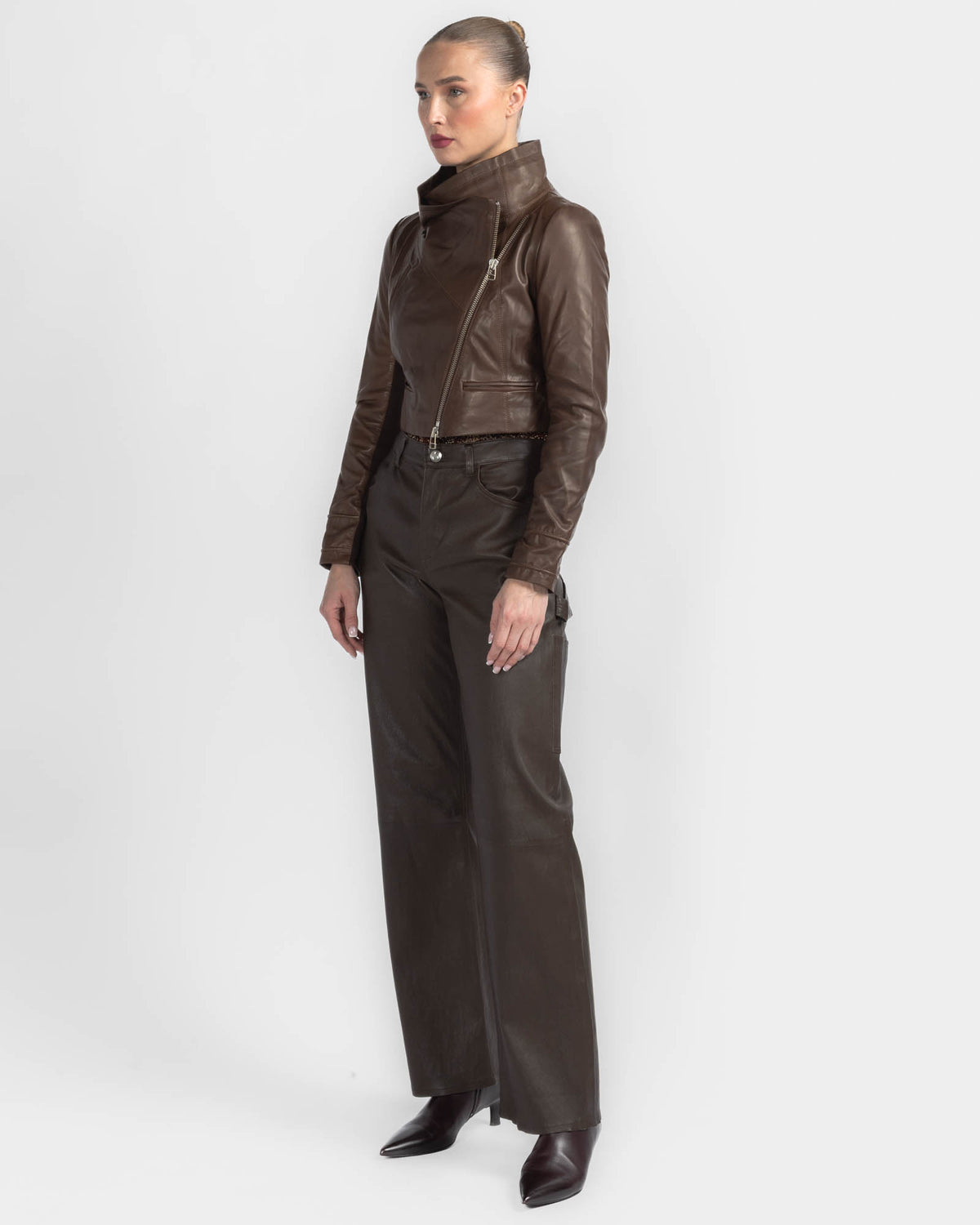Crop Leather Jacket
