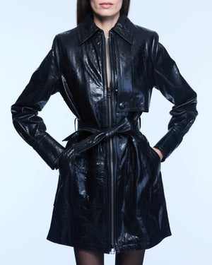Leather Trench Dress