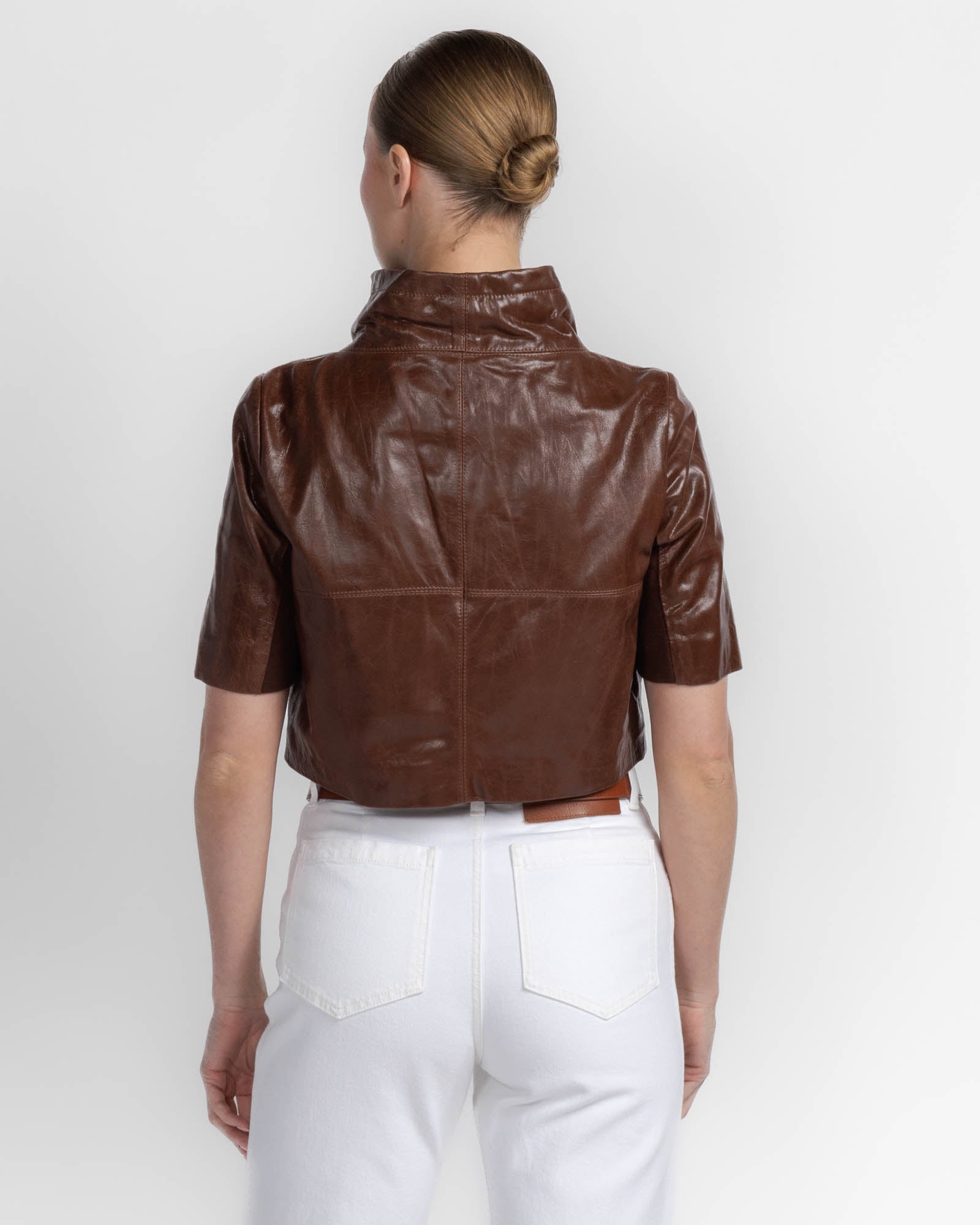 Crop Leather Jacket