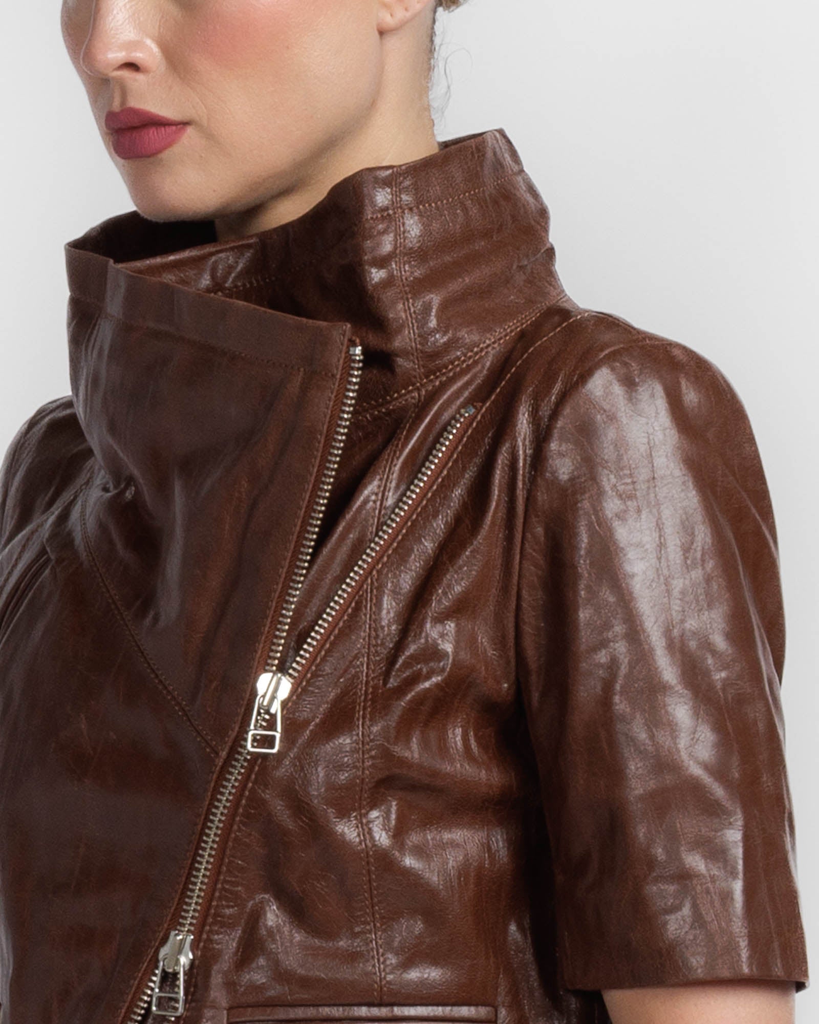 Crop Leather Jacket