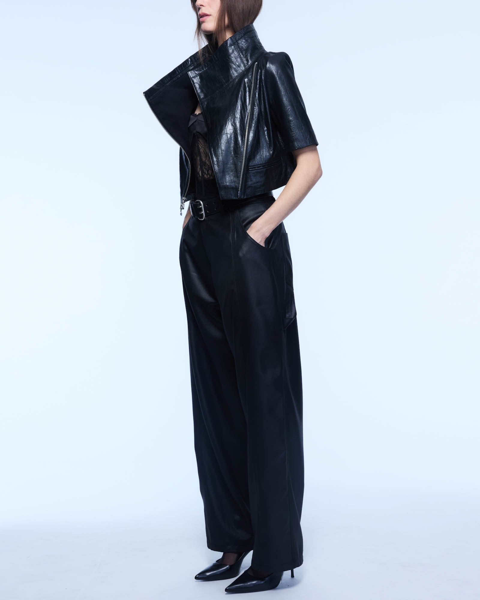 Crop Leather Jacket